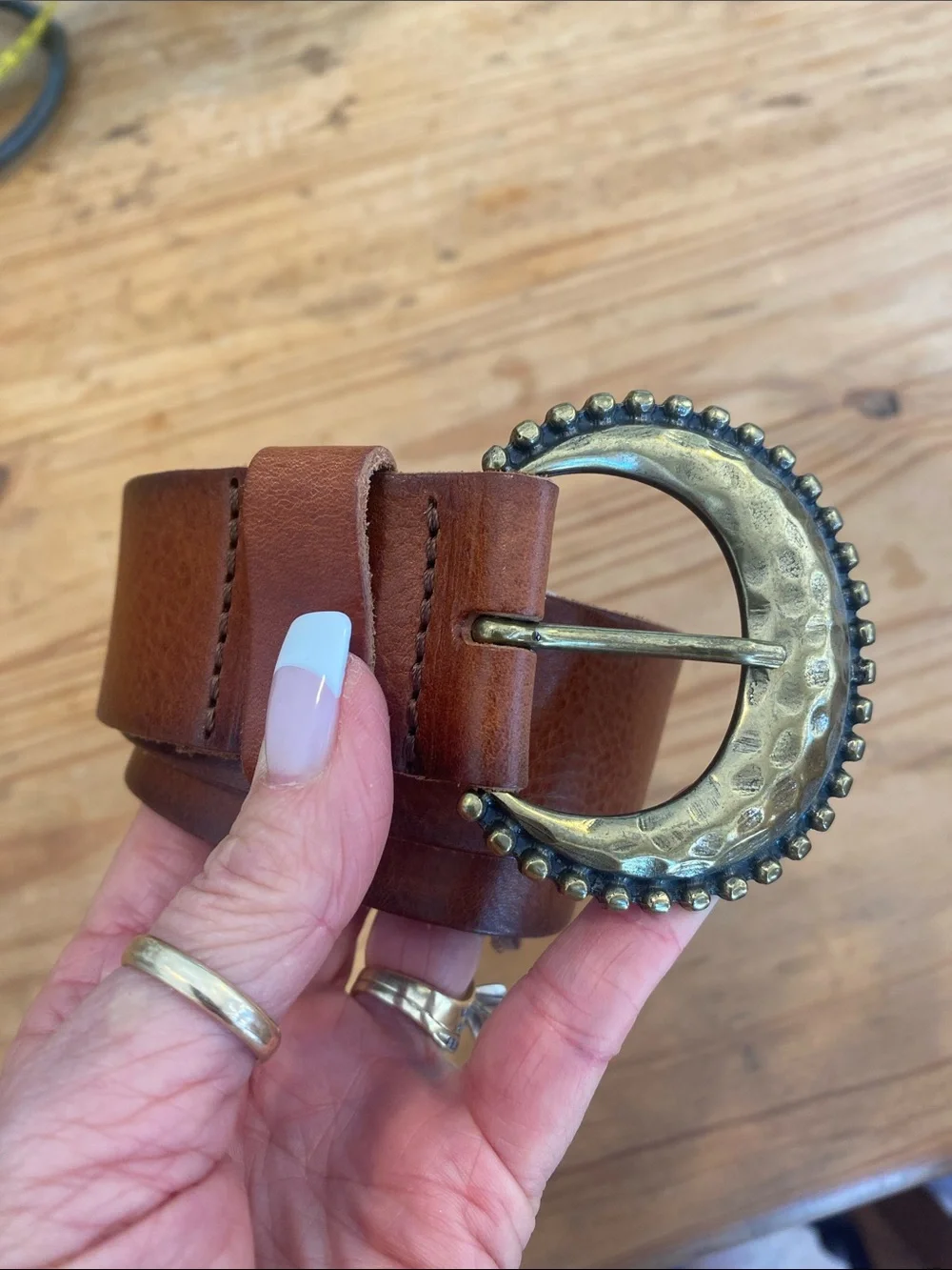 New! Women’s Amsterdam Heritage Belt with Gold toned half moon buckle!